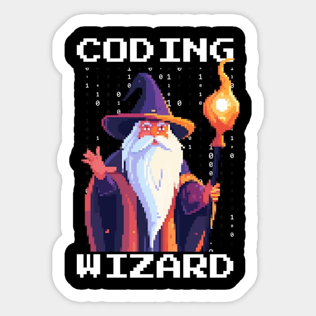 Pixel Coder Coding Wizard Sticker by The WYLD Tribe